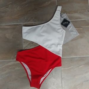 NWT One shoulder swimsuit size M